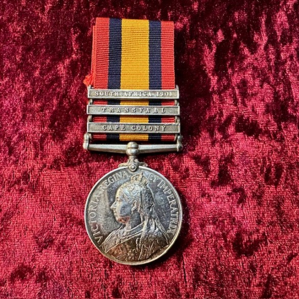 Ghost Dated Boer War Queen South Africa Medal with 3 Bars 1